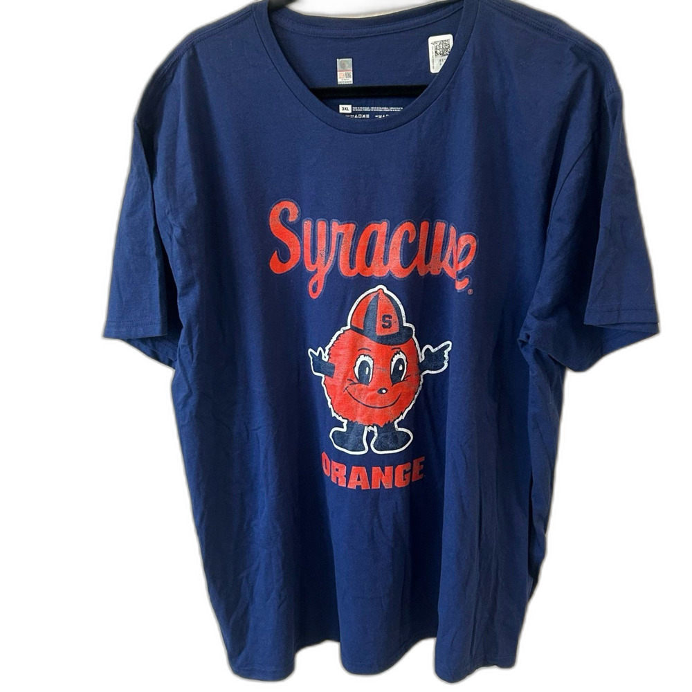 Syracuse T-Shirt Men’s Size 3XL Color Blue Orange Distressed Graphics T-Shirt